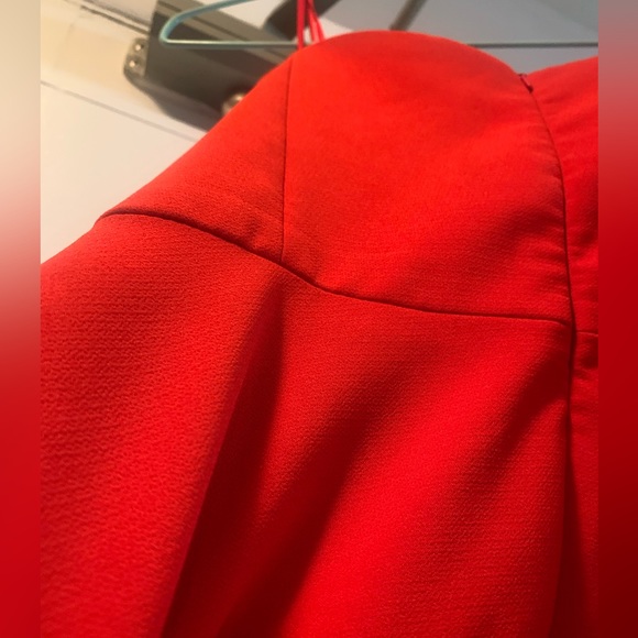 Anthropologie Adelyn Rae Rozina Strapless Bow Top- Red - Picture 8 of 14